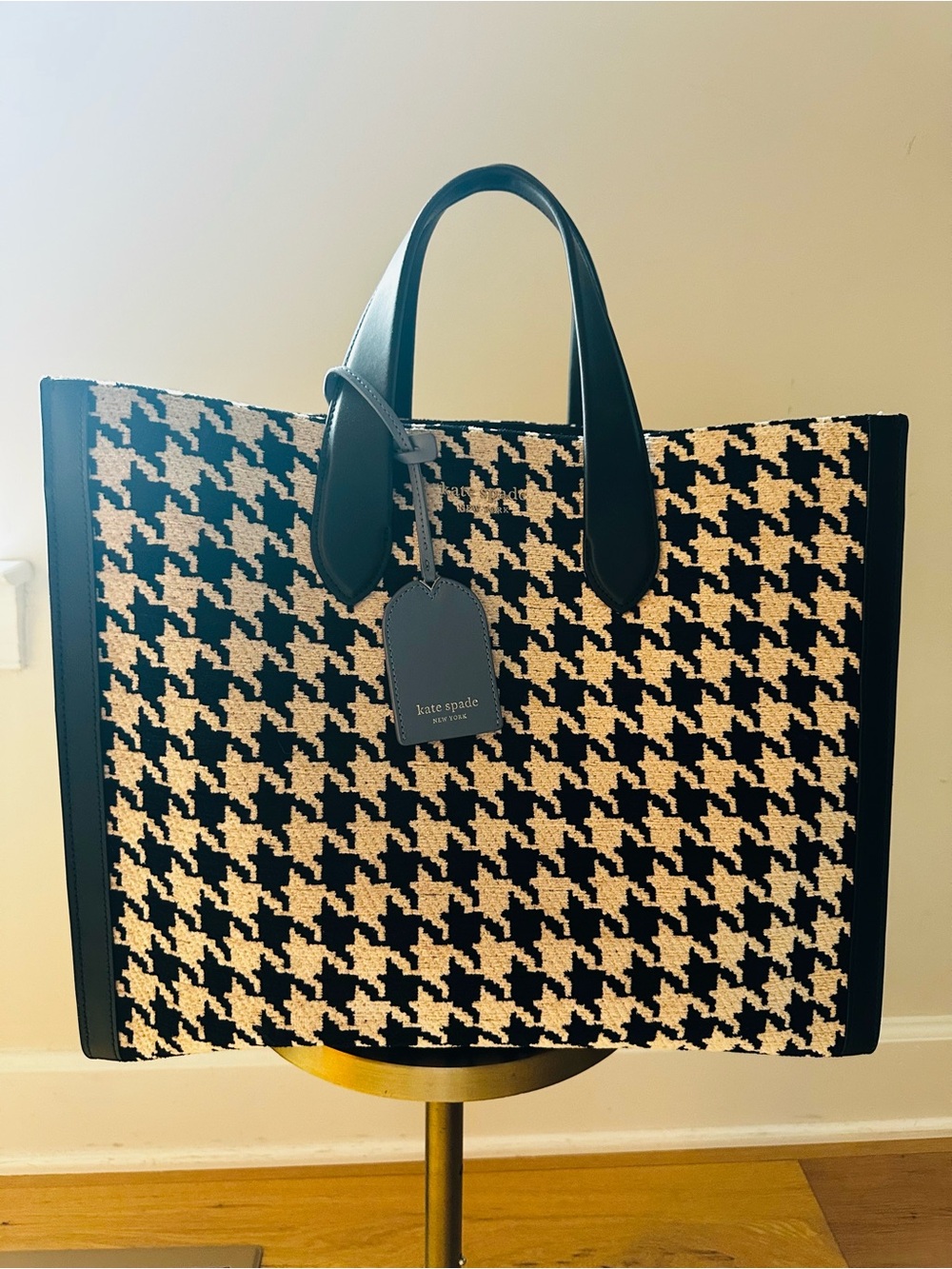 Kate Spade Manhattan Houndstooth Large Tote
